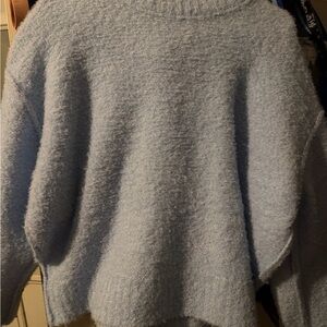 Fuzzy blue sweater
